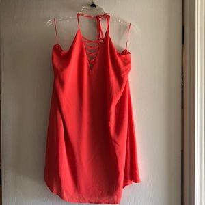 Venus Coral Large Halter Dress